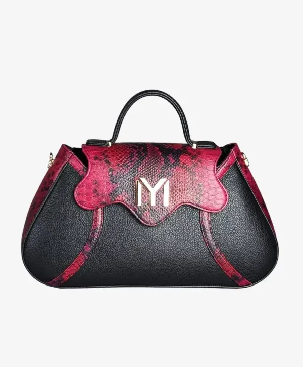 New Bag python framboise — bicolore noir & bordeaux