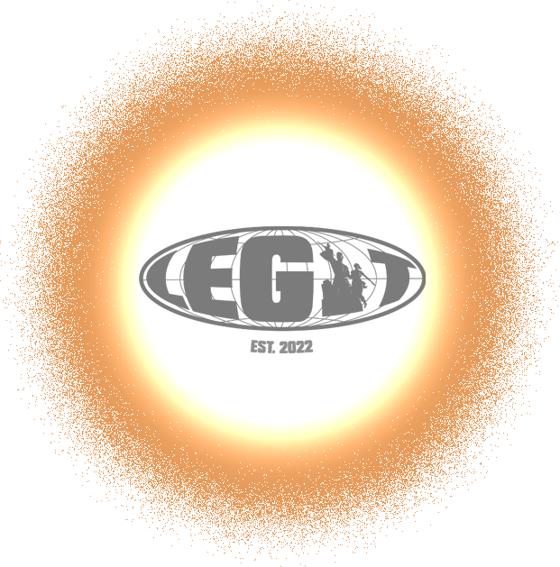 Logo LEGIT « Est. 2022 » sur soleil orangé