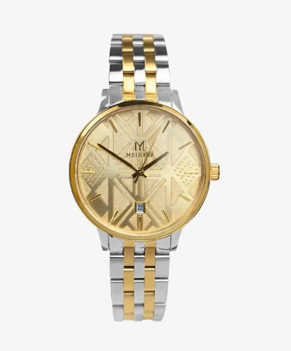 Diawando de Luxe — cadran gravé or, bracelet acier bicolore