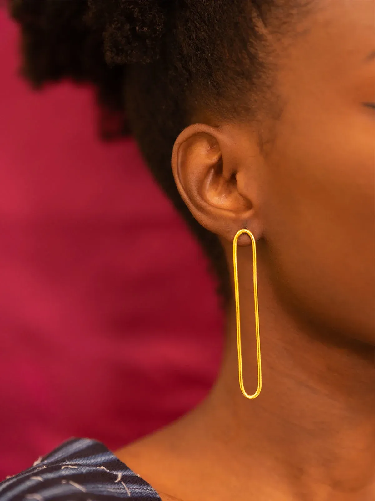 Boucles Leslie 8cm — arc de bronze