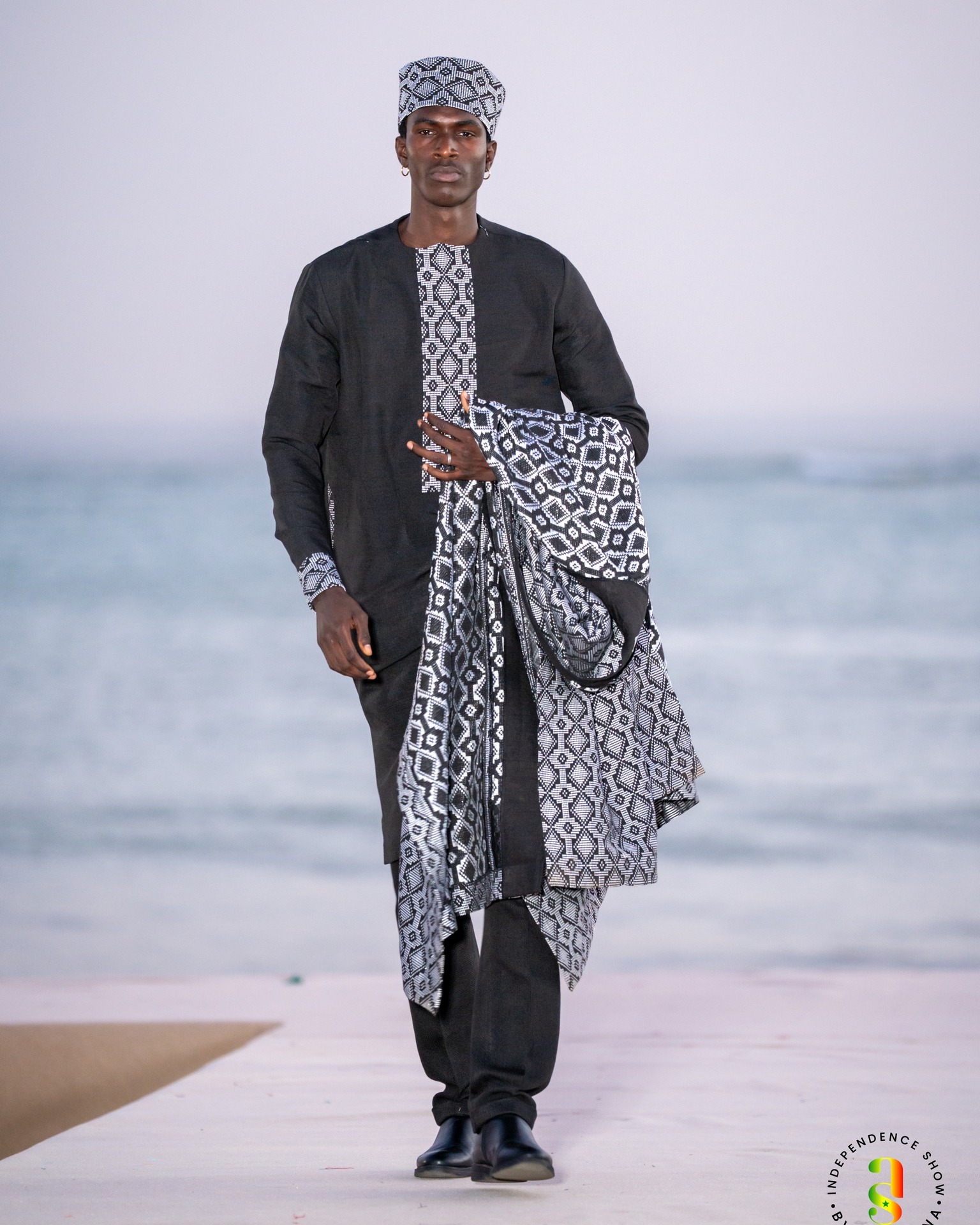 Silhouette masculine noir et blanc