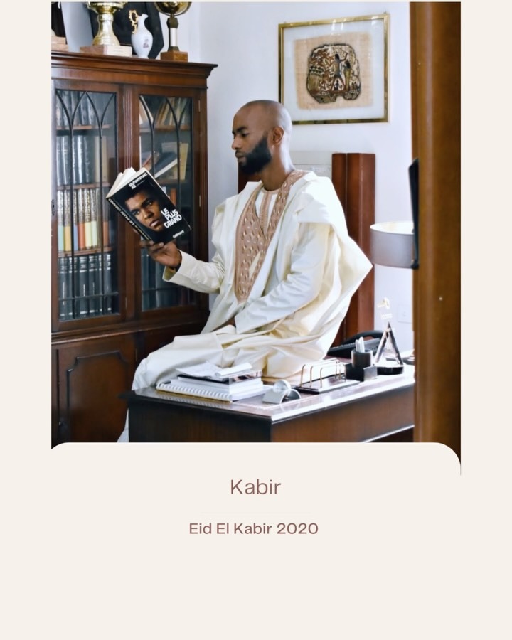 Kabir — collection Eid El Kabir 2020, boubou ivoire et broderies dorées