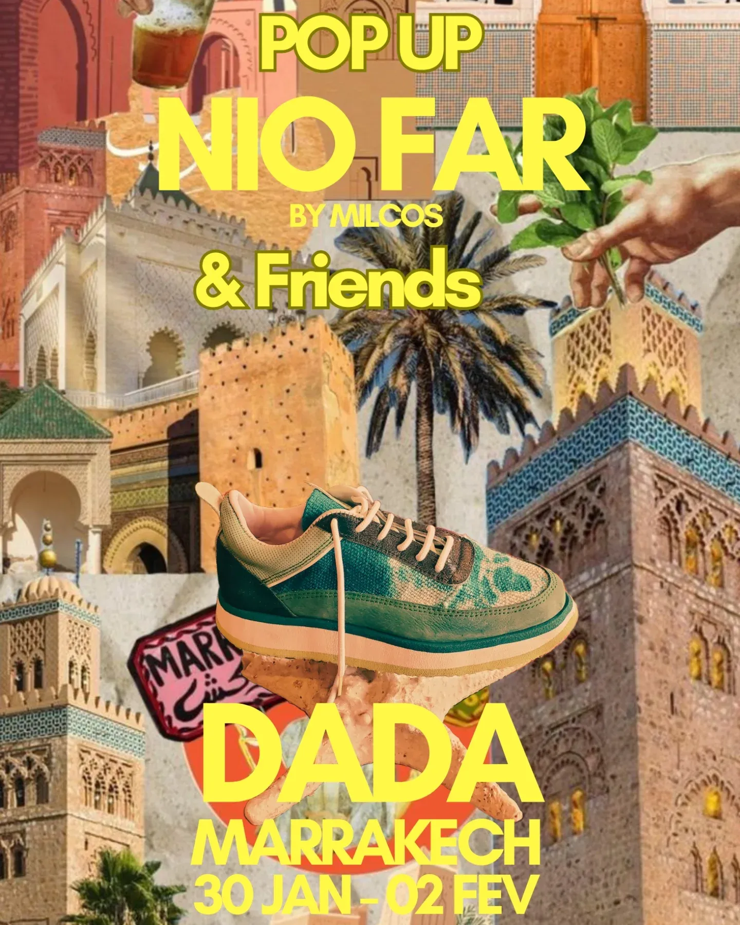 Affiche pop-up DADA Marrakech — 30 janvier au 2 février