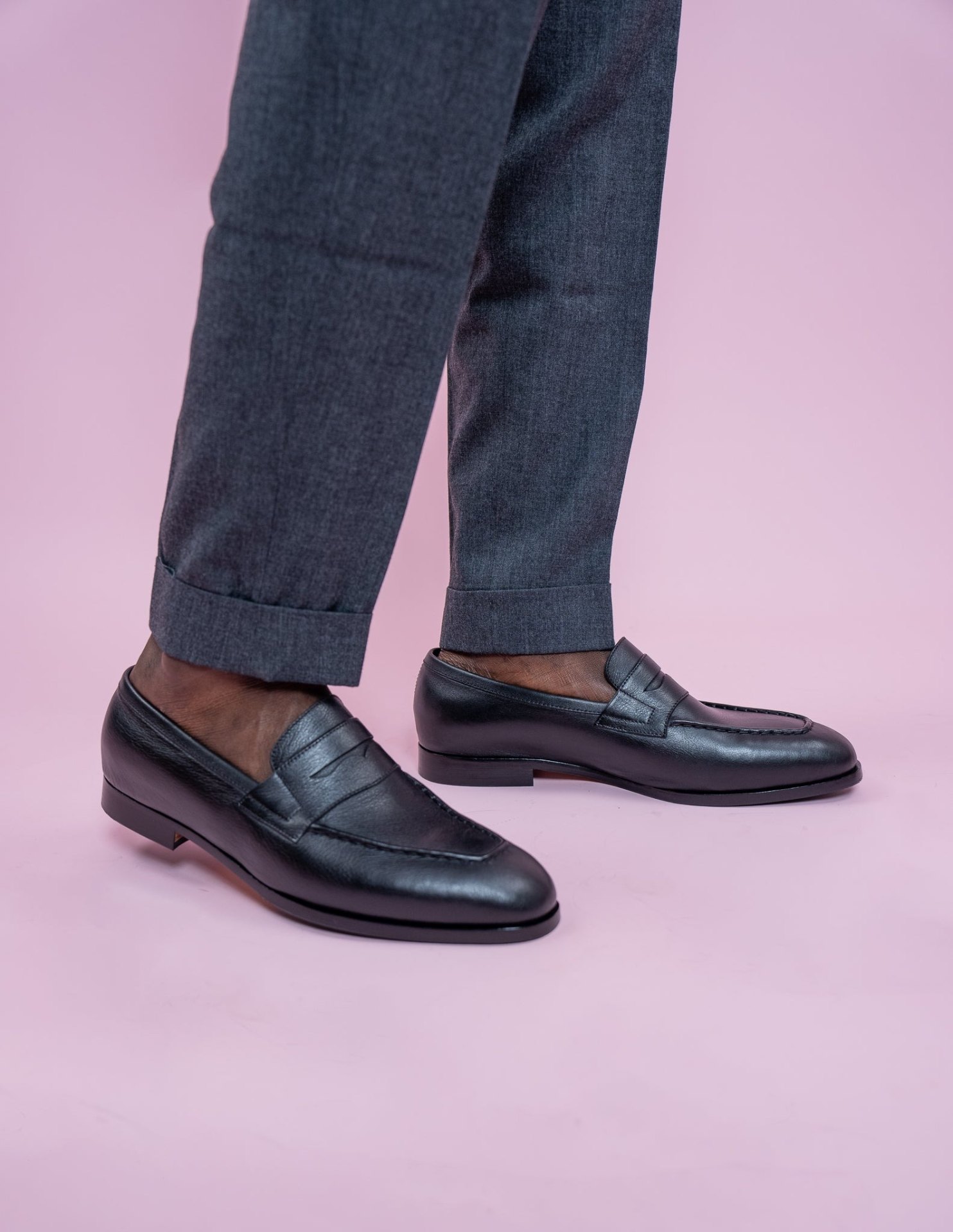 Mocassins penny cuir noir — élégance urbaine