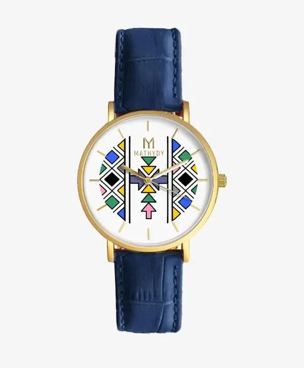 Malaïka — édition bracelet cuir bleu nuit