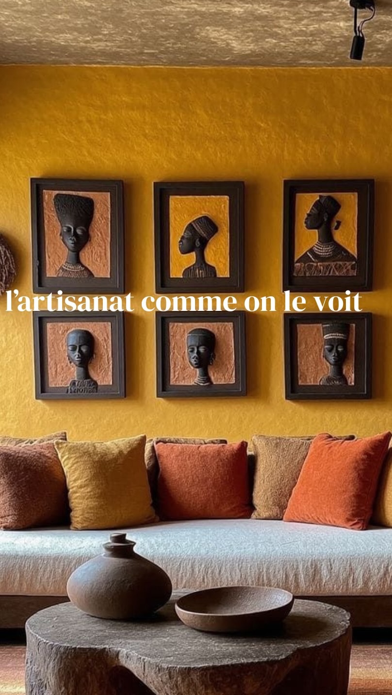 L'artisanat comme on le voit — mur de sculptures