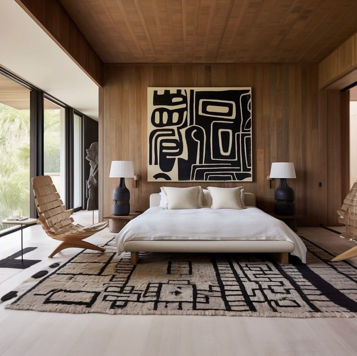 Chambre signature, tapis bogolan