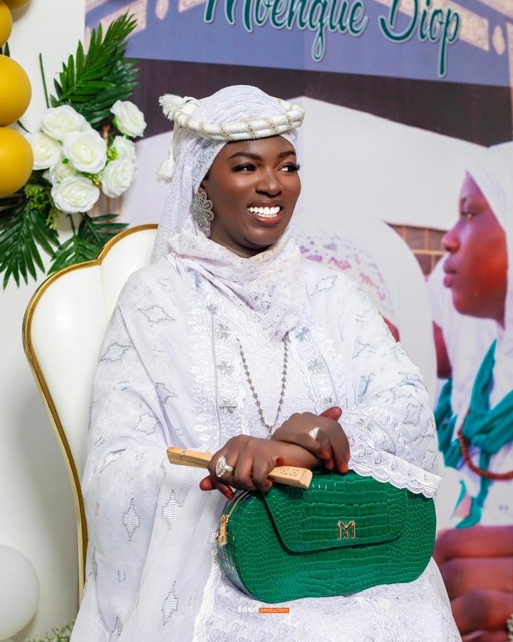 Mariage — Sac croco vert émeraude, monogramme or