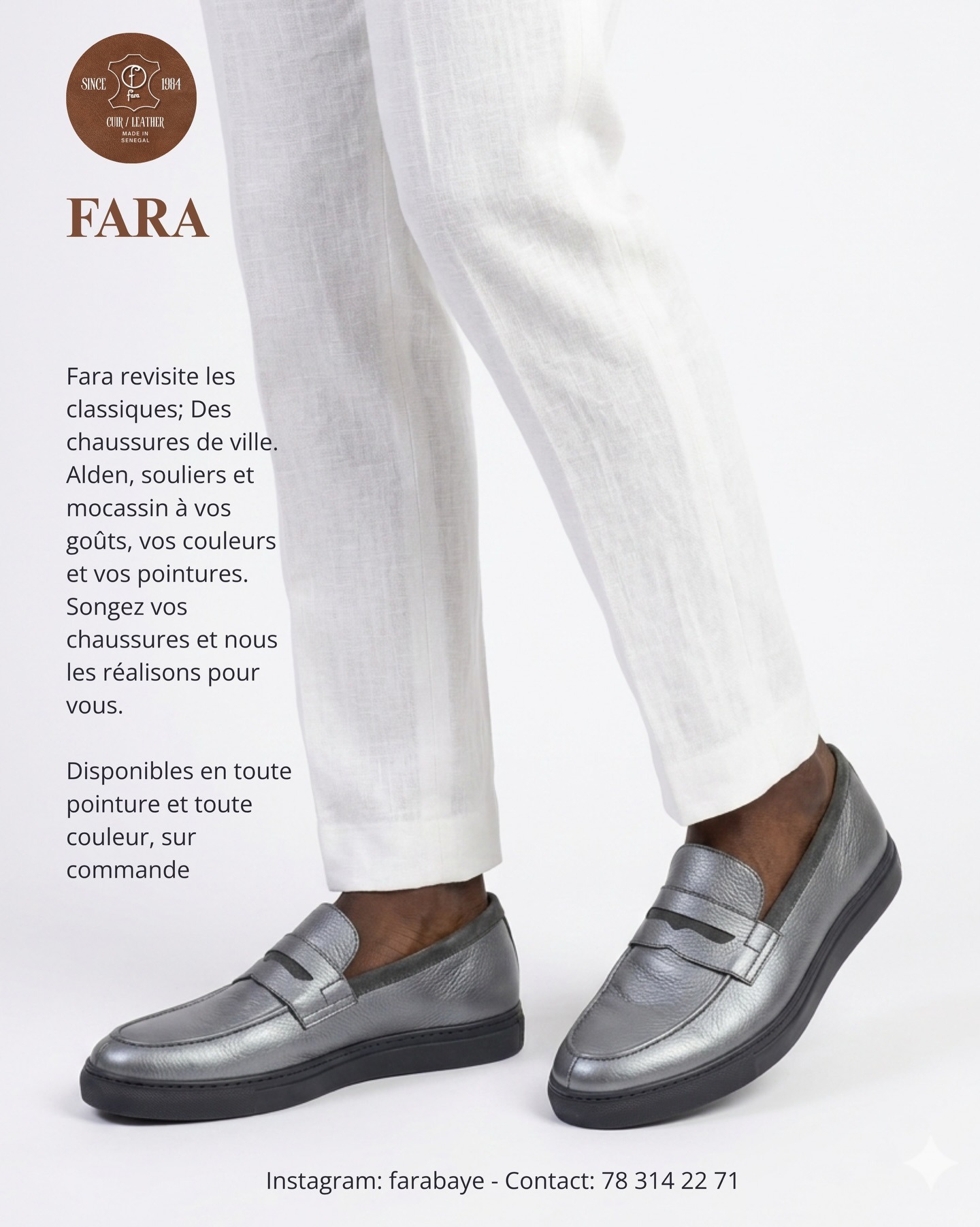 Mocassins-sneakers en cuir grainé argent